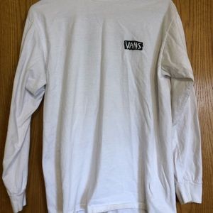 Vans white long sleeve t shirt